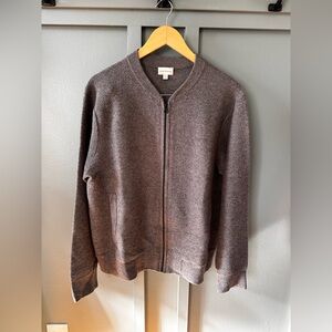 Club Monaco textured wool zip cardigan